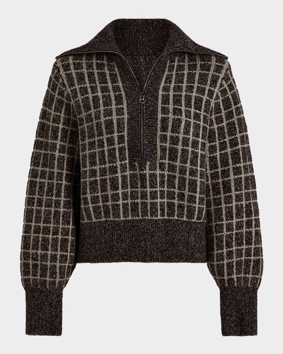 Furley Checkered Boucle Pullover